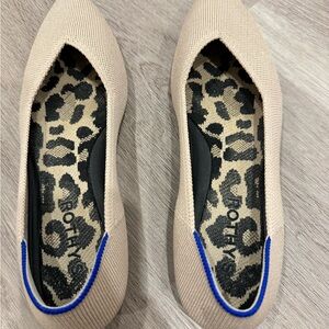 Rothy's Point Flats in Ecru